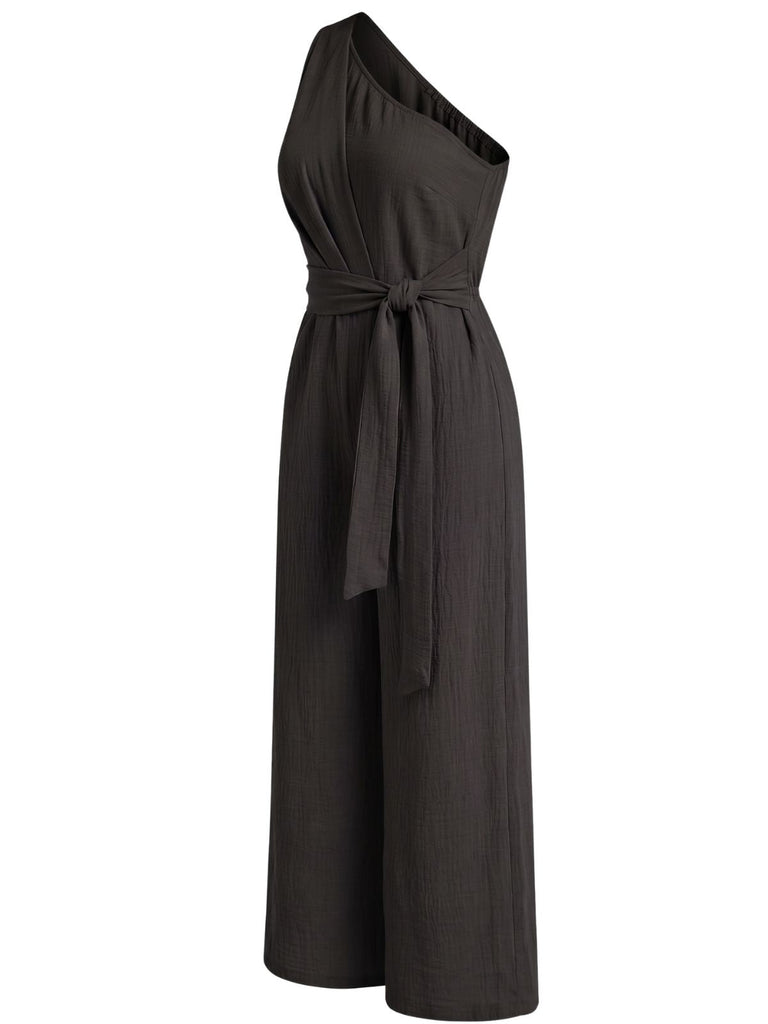 1950s Vacation Belted Wide Leg Jumpsuit - vintage jumpsuit, retro fashion