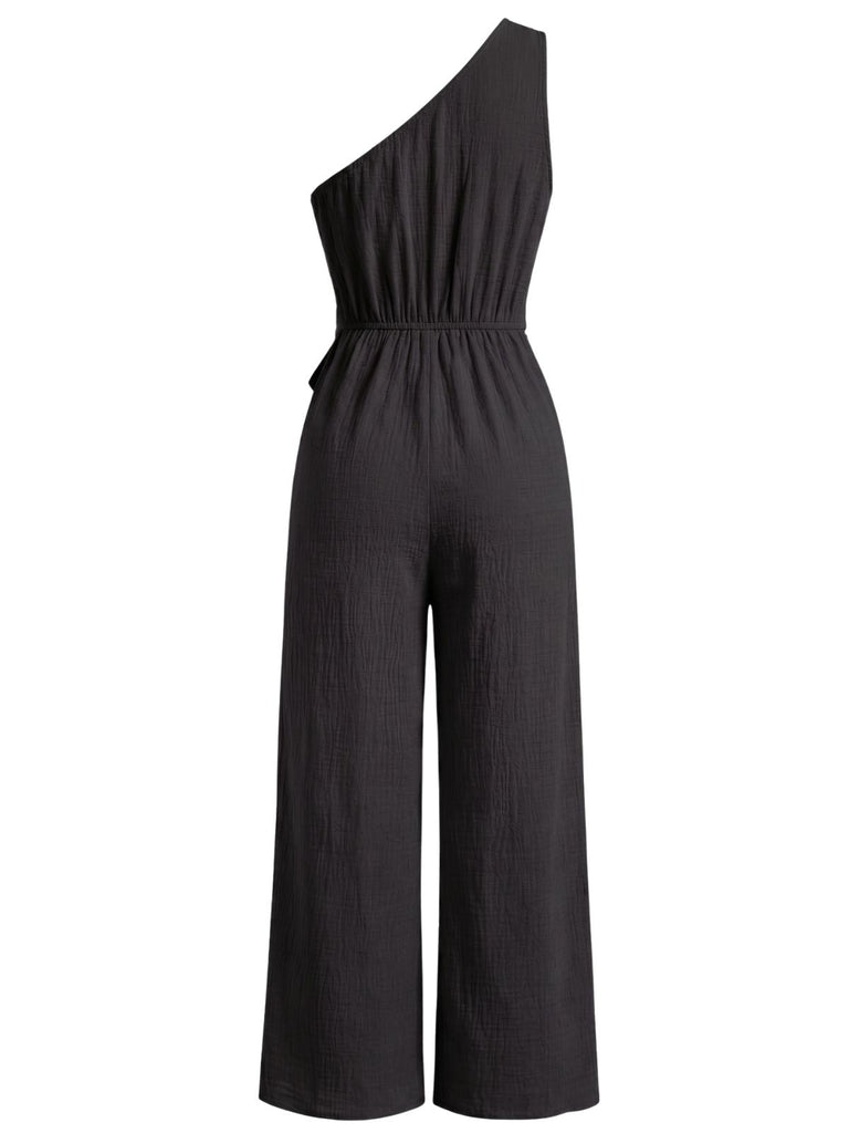 1950s Vacation Belted Wide Leg Jumpsuit - vintage jumpsuit, retro fashion
