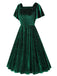 1950s Velvet Sparkling Solid A-Line Dress — the kind of 1950s dress that makes strangers smile