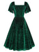 1950s Velvet Sparkling Solid A-Line Dress — a 1950s silhouette that turns sidewalks into runways