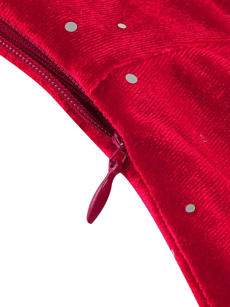 1950s Velvet Sparkling Solid A-Line Dress — a 1950s silhouette that turns sidewalks into runways