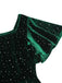 1950s Velvet Sparkling Solid A-Line Dress: where 1950s romance meets her modern spirit