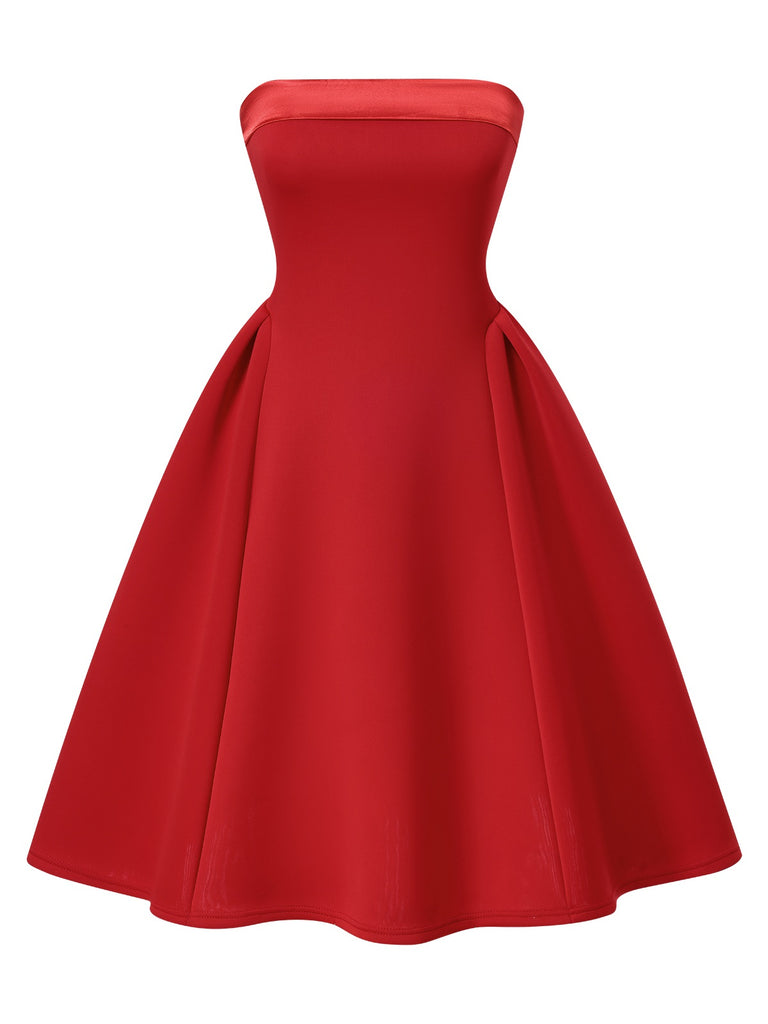 1950s Vintage Colorblock Bandeau Swing Dress | Retro Stage 1950s Vintage Colorblock Bandeau Swing Dress | Retro Stage