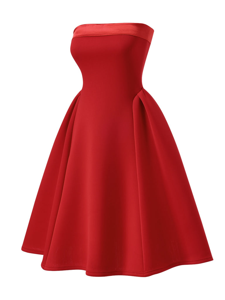 1950s Vintage Colorblock Bandeau Swing Dress | Retro Stage 1950s Vintage Colorblock Bandeau Swing Dress | Retro Stage