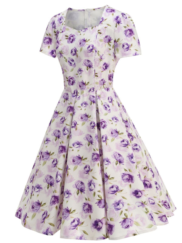 old fashioned floral dresses Vintage Floral Expo Dress