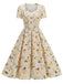 1950s Vintage Floral Swing Dress - vintage dress, retro fashion, rockabilly