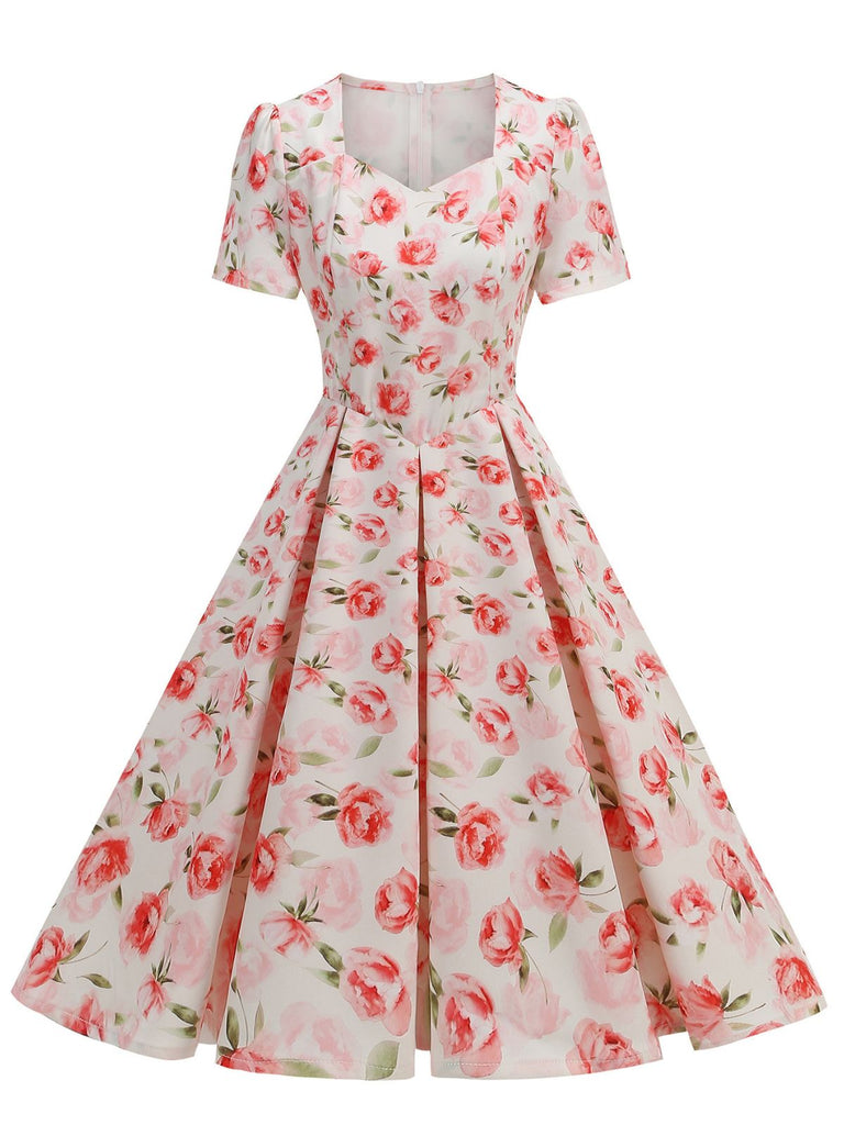 1950s Vintage Floral Swing Dress | Retro Stage