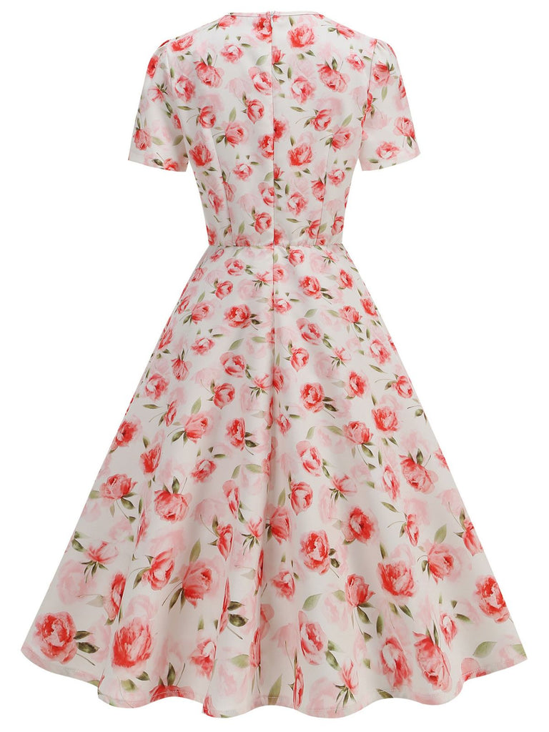 1950s Fashion Unique Vintage Floral Dress 1950s Vintage Floral Swing Dress Retro Stage 1950s Fashion Unique Vintage Floral Dress 1950s Vintage Floral Swing Dress Retro Stage