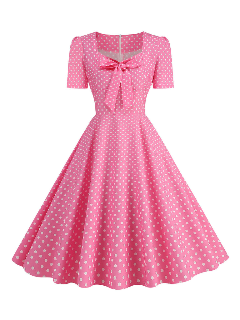 1950s Vintage Sweetheart Bow Swing Dress, vintage dress, retro fashion, rockabilly, pin-up fashion - perfect for women who love vintage and retro fashion