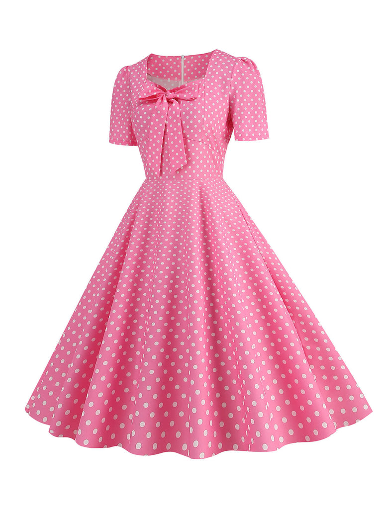 1950s Vintage Sweetheart Bow Swing Dress, vintage dress, retro fashion, rockabilly, pin-up fashion - perfect for women who love vintage and retro fashion