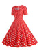 1950s Vintage Sweetheart Bow Swing Dress, vintage dress, retro fashion, rockabilly, pin-up fashion - perfect for women who love vintage and retro fashion
