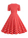 1950s Vintage Sweetheart Bow Swing Dress, vintage dress, retro fashion, rockabilly, pin-up fashion - perfect for women who love vintage and retro fashion