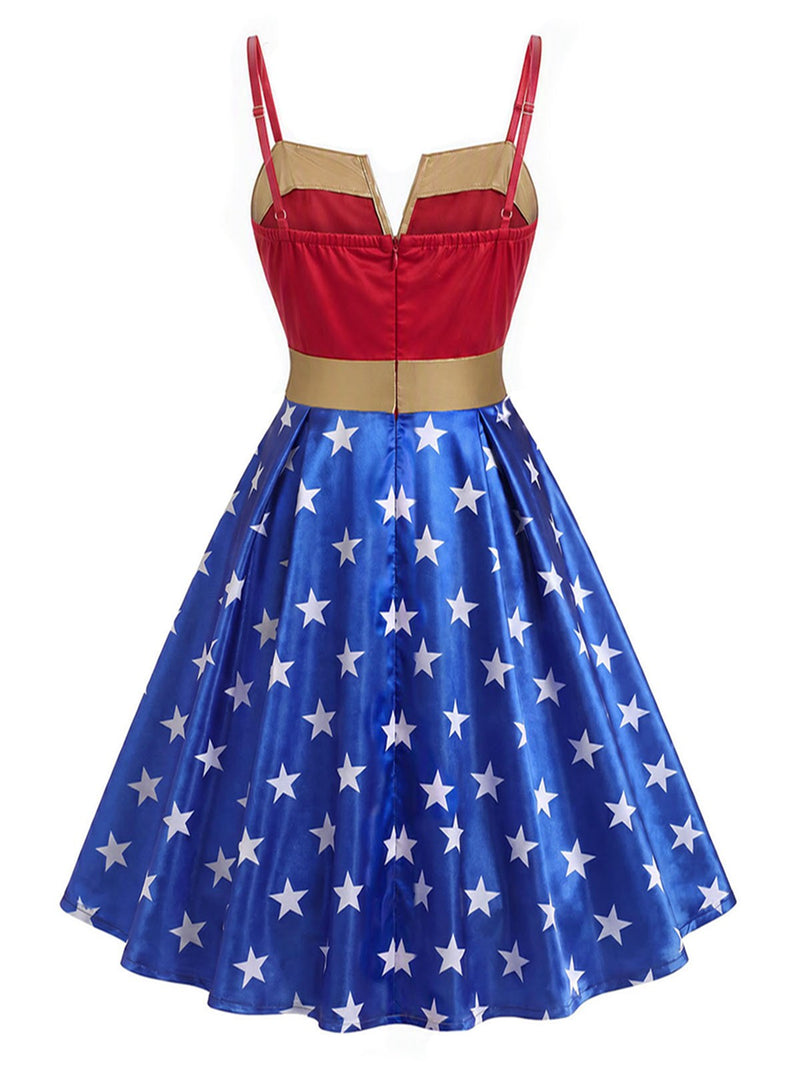 Wonder Woman Women's Cosplay Costume Dress Ladies Fancy Dress Party