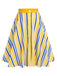 1950s Yellow White Blue Striped Button Skirt, vintage skirt, retro style - perfect for women who love vintage and retro fashion