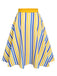 1950s Yellow White Blue Striped Button Skirt, vintage skirt, retro style - perfect for women who love vintage and retro fashion
