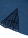 2PCS Navy Blue 1960s Stand Collar Shirt & Solid Wrap Skirts - vintage skirt, retro style