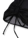 3PCS Black 1960s Vacation Print Mesh Halter Ruched Bikini Set & Cover-Up - vintage fashion, retro style, classic black