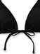 3PCS Black 1960s Vacation Print Mesh Halter Ruched Bikini Set & Cover-Up - vintage fashion, retro style, classic black