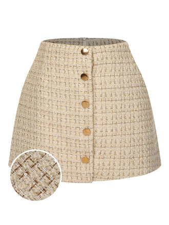 1960s A-Line Button Solid Skirt, vintage skirt, retro style - perfect for women who love vintage and retro fashion
