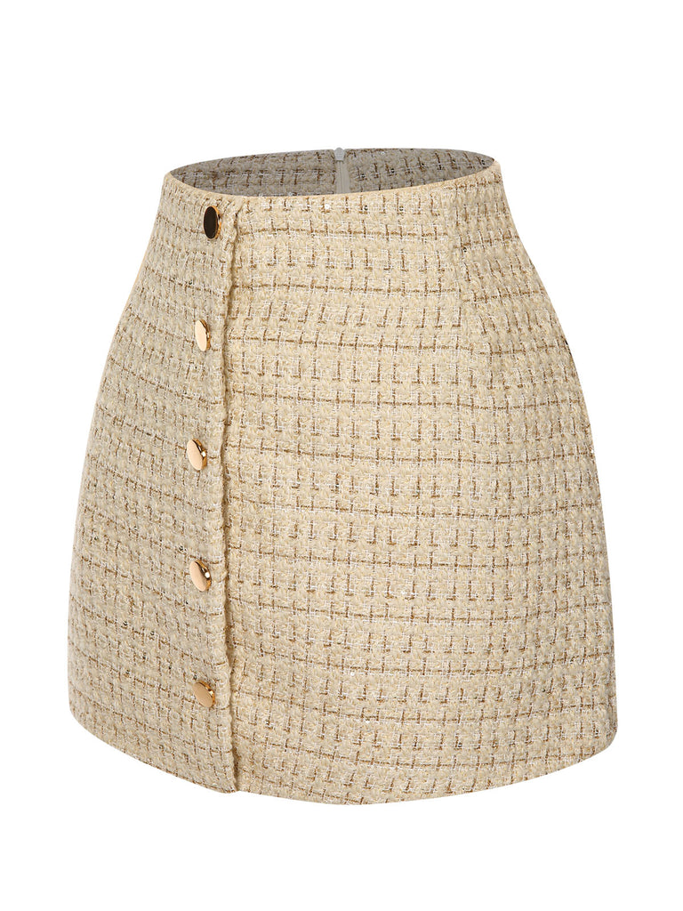 1960s A-Line Button Solid Skirt, vintage skirt, retro style - perfect for women who love vintage and retro fashion