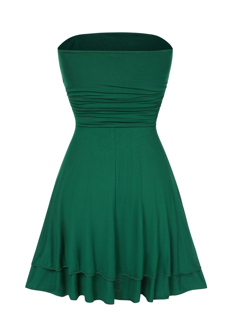 1960s Bandeau Solid Bodycon Dress — a 1960s silhouette that turns sidewalks into runways