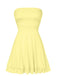 She slips into this 1960s Bandeau Solid Bodycon Dress and suddenly it's a 1960s daydream