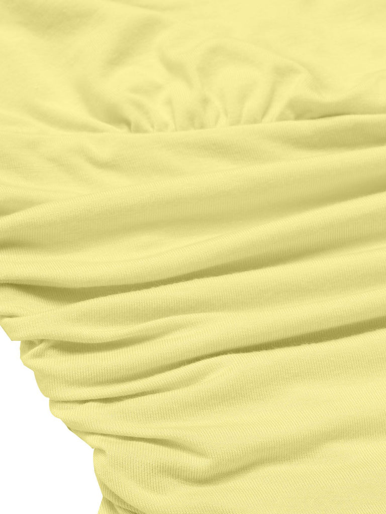 1960s Bandeau Solid Bodycon Dress: where 1960s romance meets her modern spirit