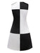 1960s Black And White Color Block Dress - vintage dress, retro fashion, classic black