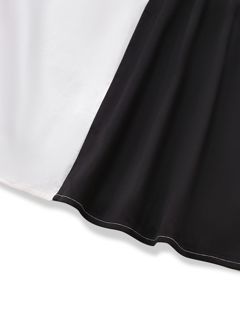 1960s Black And White Color Block Dress | Retro Stage 1960s Black And White Color Block Dress | Retro Stage