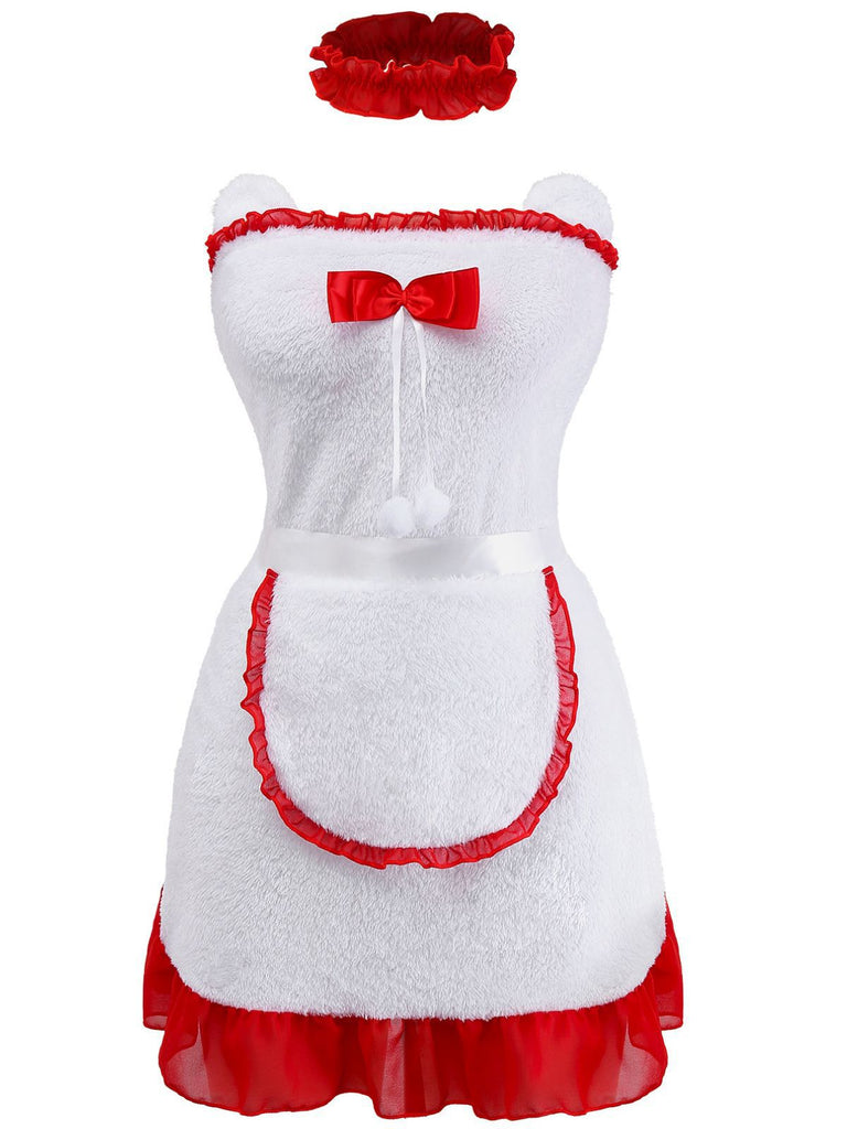 1960s Bow Bell Fluffy Tail Bunny Nightgown - vintage nightgown, retro sleepwear