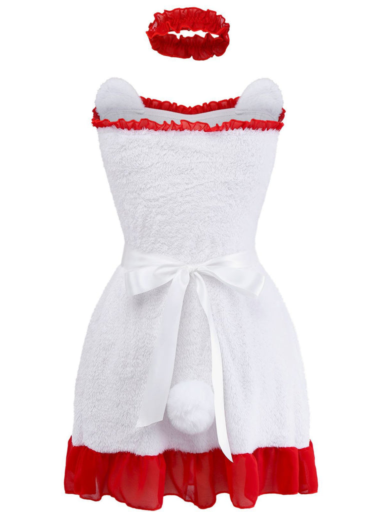 1960s Bow Bell Fluffy Tail Bunny Nightgown - vintage nightgown, retro sleepwear