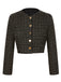 1960s Button Tweed Long Sleeve Cropped Coat, vintage coat, retro outerwear - perfect for women who love vintage and retro fashion