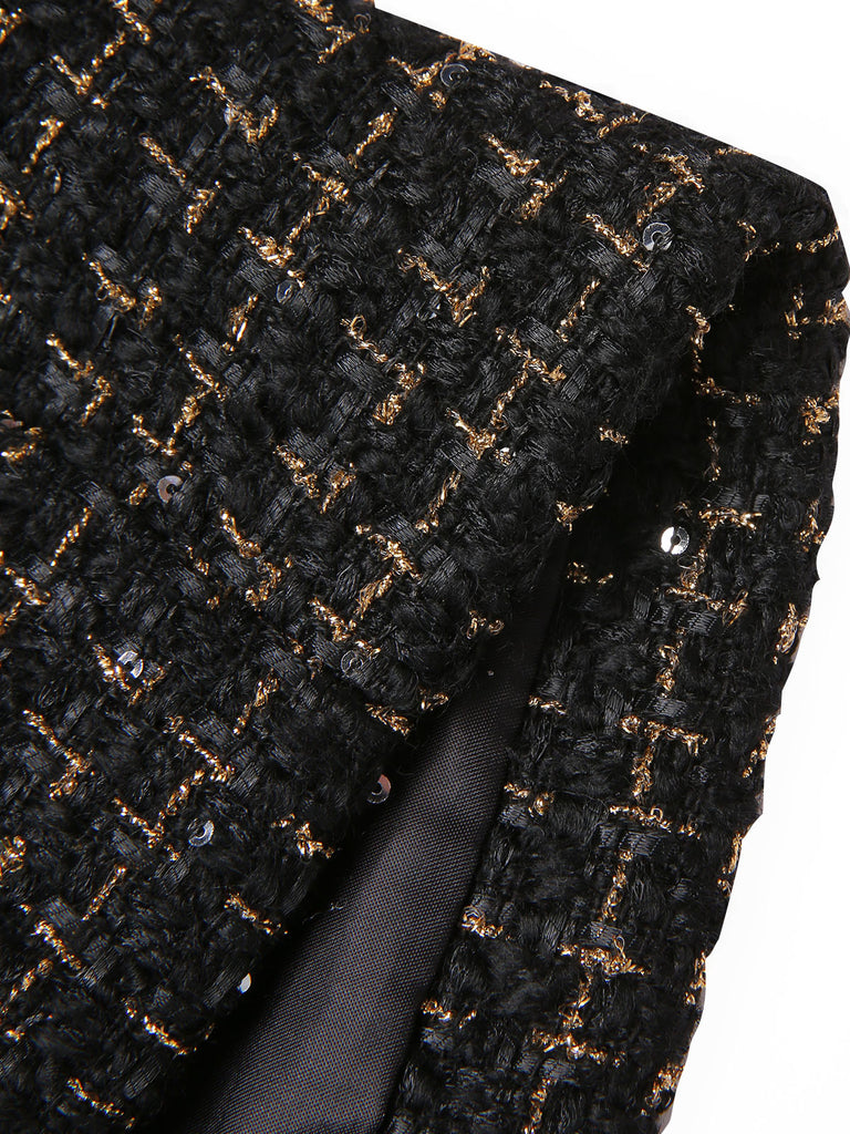 1960s Button Tweed Long Sleeve Cropped Coat, vintage coat, retro outerwear - perfect for women who love vintage and retro fashion