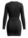 1960s Cable Knit Long Sleeves Dress - vintage dress, retro fashion