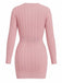 1960s Cable Knit Long Sleeves Dress - vintage dress, retro fashion