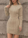 1960s Cable Knit Long Sleeves Dress - vintage dress, retro fashion