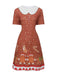 1960s Christmas Gingerbread Man A-Line Dress - vintage dress, retro fashion