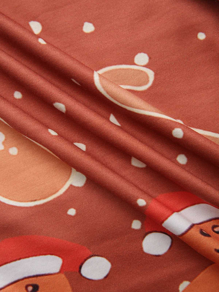 1960s Christmas Gingerbread Man A-Line Dress - vintage dress, retro fashion