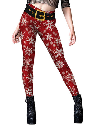 1960s Christmas Printed Cute Leggings, vintage fashion, retro style - perfect for women who love vintage and retro fashion