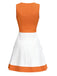 Orange & White 1960s Colorblock Sleeveless Mod Dress - vintage dress, retro fashion, pure white