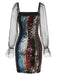 1960s Colorful Stripes Sequined Mesh Dress — the kind of 1960s dress that makes strangers smile