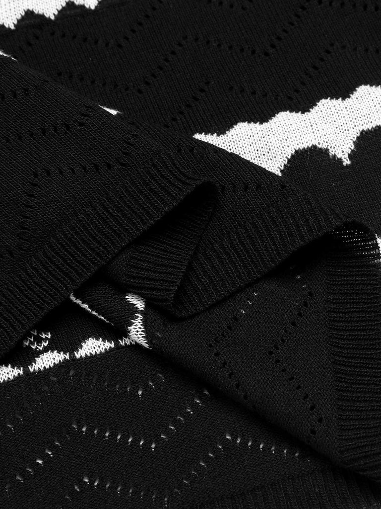 1960s Contrasting Heart Knitting Dress: timeless style reimagined