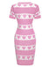 1960s Contrasting Heart Knitting Dress: timeless style reimagined