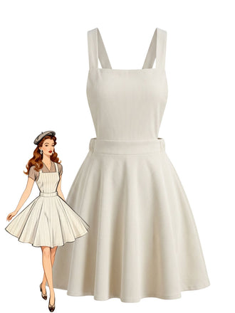 Beige 1960s Vintage Classic Dress 3