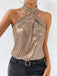 1960s Halter Sequin Vintage Classic Top 4