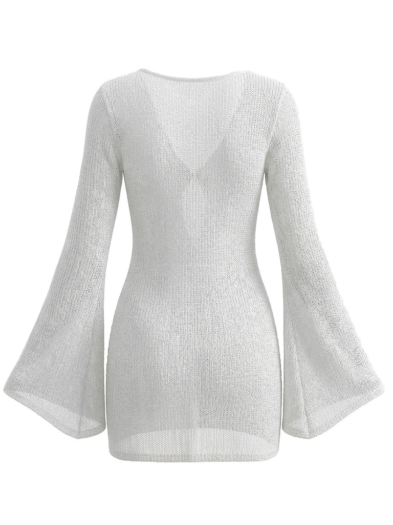 1960s Cutout V-Neck Cover Vintage Up - vintage fashion, retro style