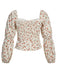1960s Ditsy Floral Square Neck Blouse, vintage top, retro blouse - perfect for women who love vintage and retro fashion