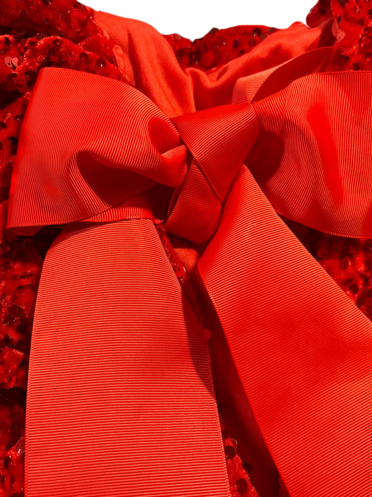 red long sleeve dress with bow Radha Red Backless Longsleeve Maxi Dress with Bow (Archive Sale)