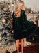 1960s Square Neck Puff Sleeve Velvet Pocket Babydoll Dress - vintage dress, retro fashion