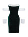 1960s Strapless Velvet Christmas Fur Trim Bow Dress Set - vintage dress, retro fashion
